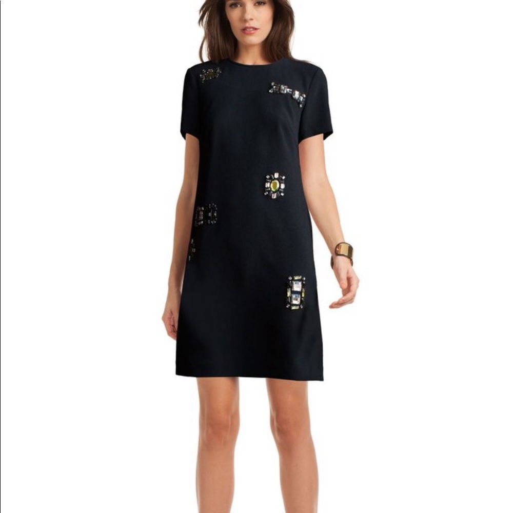Trina Turk Bailo Embellished Crepe Dress
